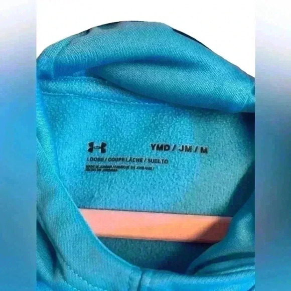 Under Armour Girls  Size YM Fleece Wordmark Twist Hoodie - Picture 2 of 4